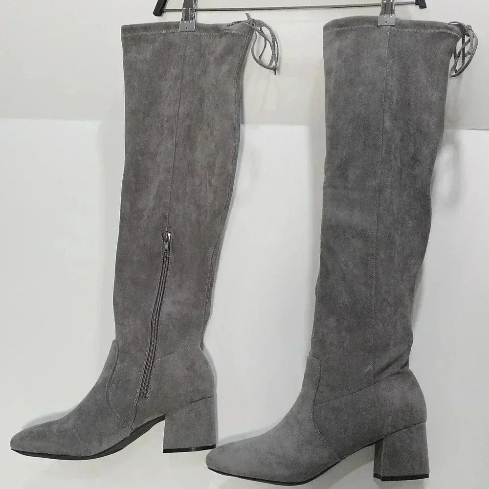 Sugar Women's Knee High Boots Size 10 M Grey